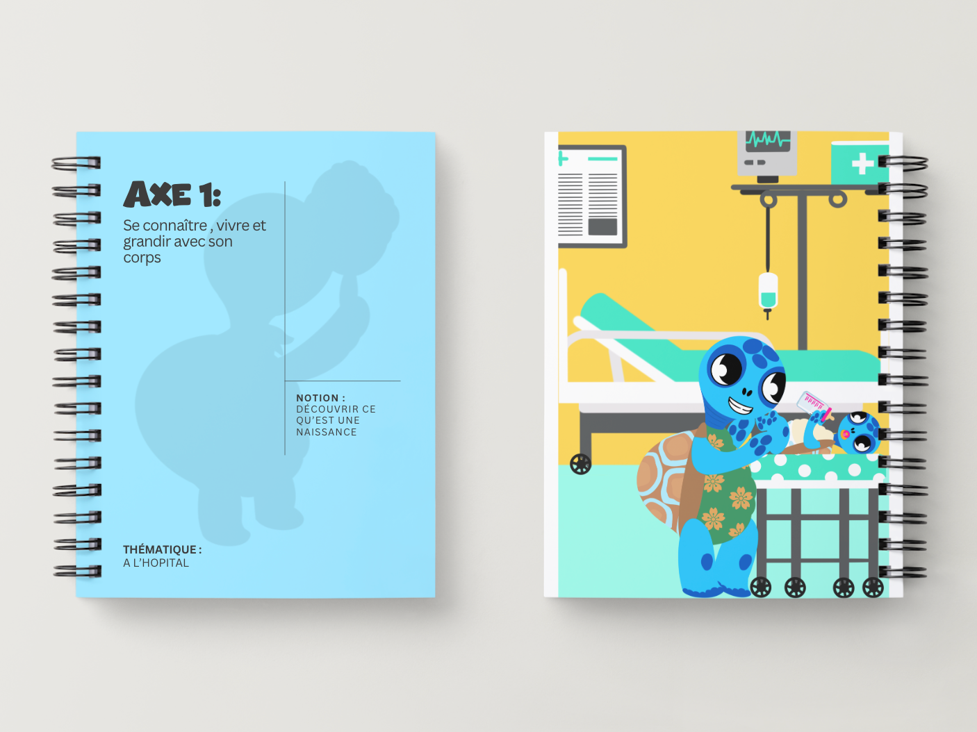 Illustration kit Arthur la Tortue – À l'hôpital : découvrir ce qu'est une naissance, séance pédagogique EVAR / EVARS maternelle