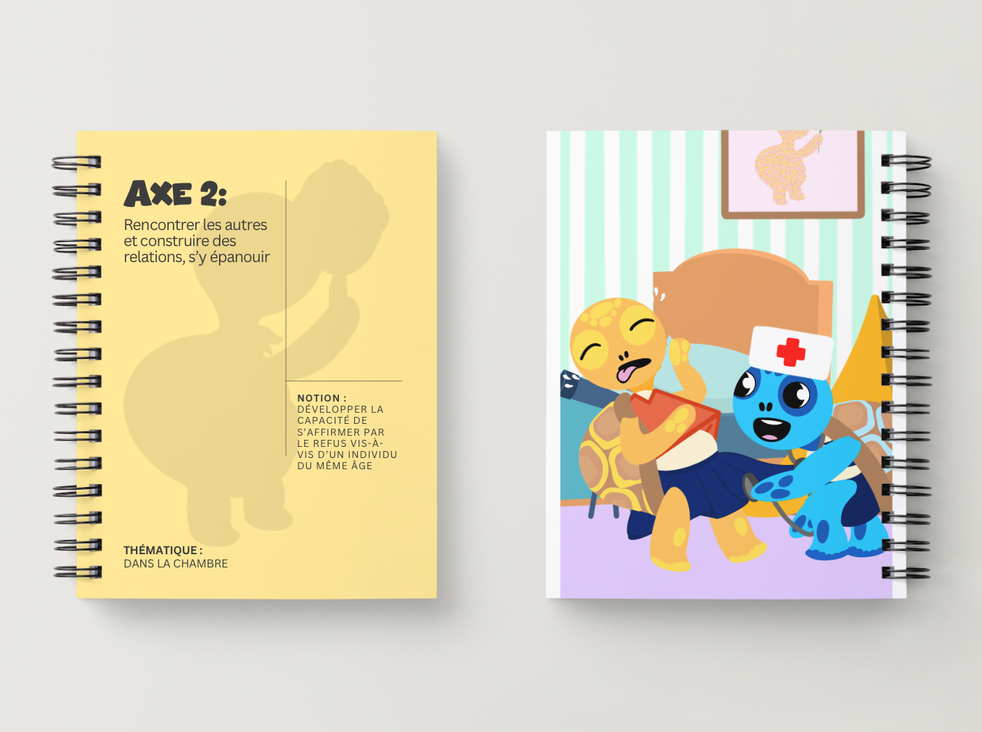 Illustration kit Arthur la Tortue – Dans la chambre : s'affirmer et exprimer un refus face à un enfant du même âge, séance EVAR / EVARS maternelle