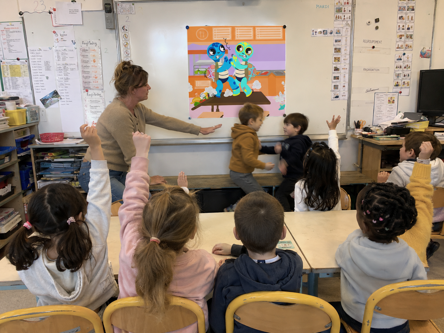 Illustration Arthur la tortue - Se battre n’est pas un jeu.