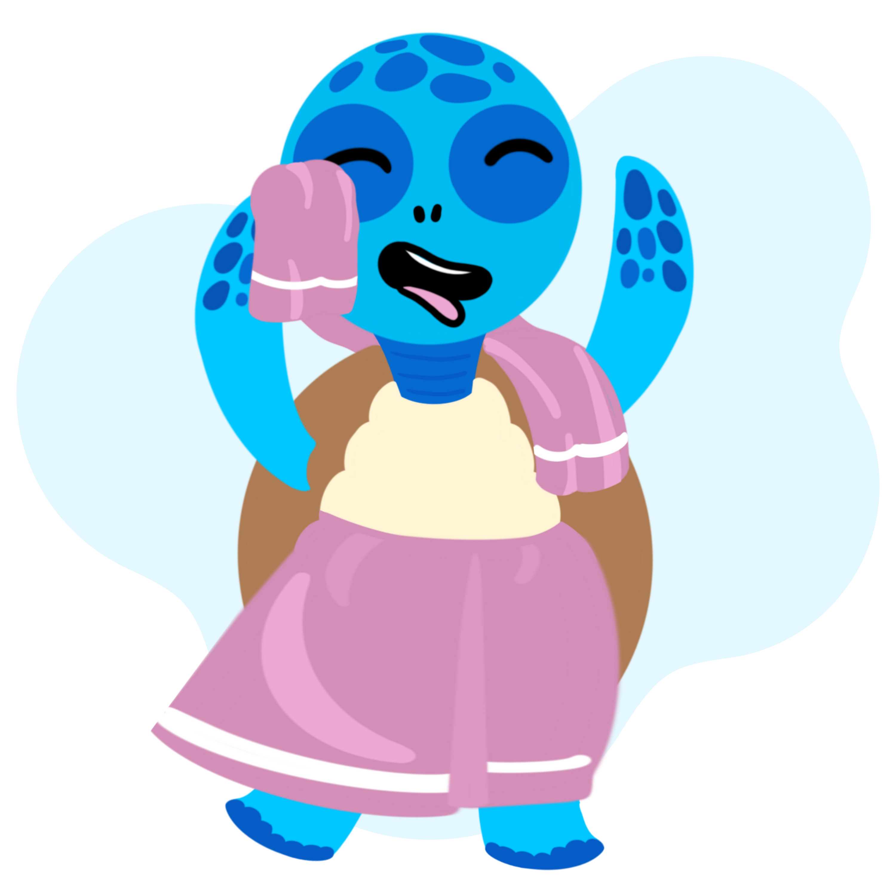 Arthur – tortue bleue d'Océanie, personnage principal représentant l'axe 1 EVAR : se connaître, identifier ses émotions et sensations, maternelle