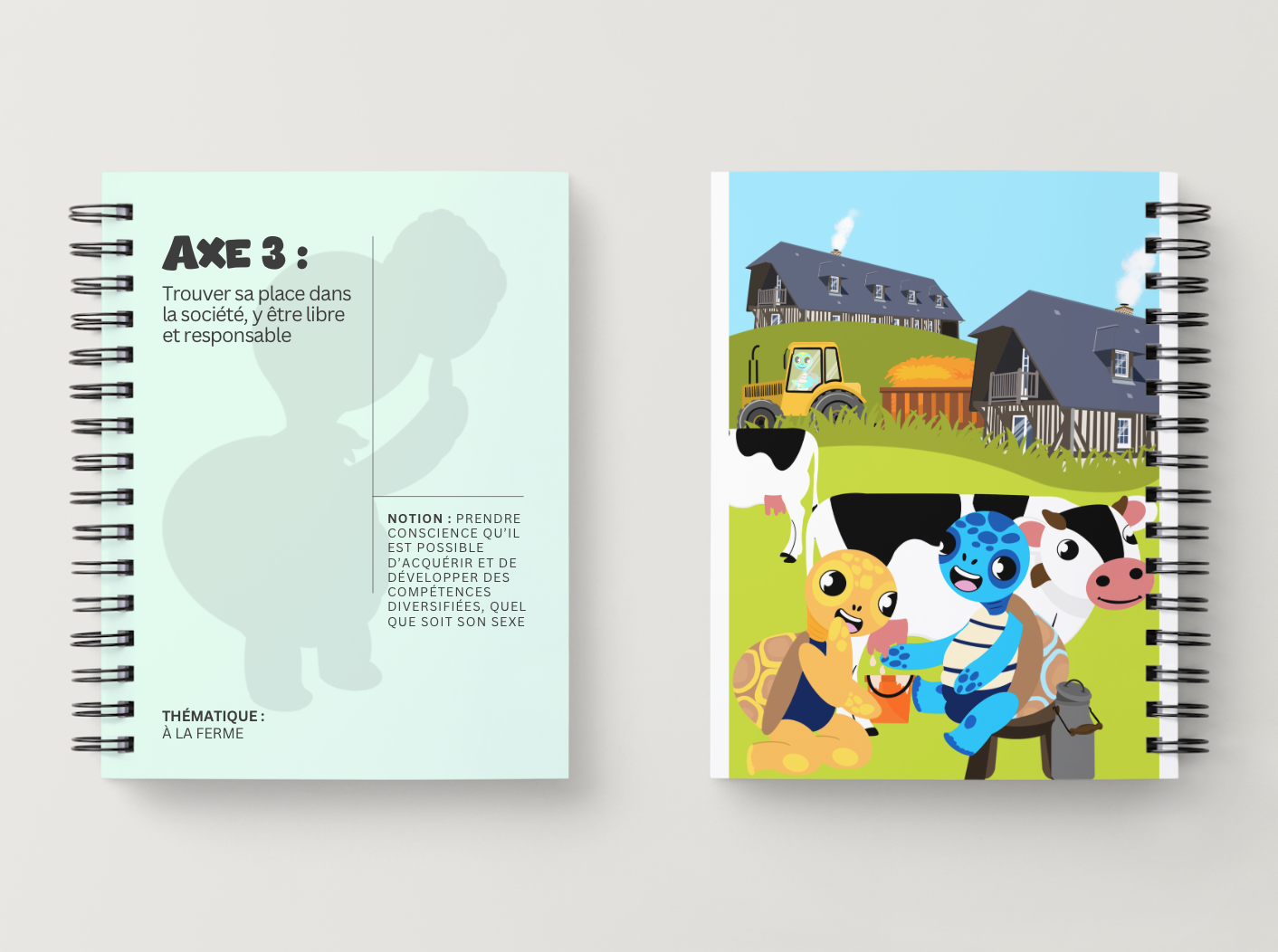 Illustration kit Arthur la Tortue – À la ferme : développer des compétences diversifiées quel que soit son sexe, activité EVAR / EVARS maternelle