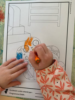 Enfants de TPS/PS en séance EVAR sur le mot stop et les limites corporelles, école Notre Dame de Montebourg, mars 2026