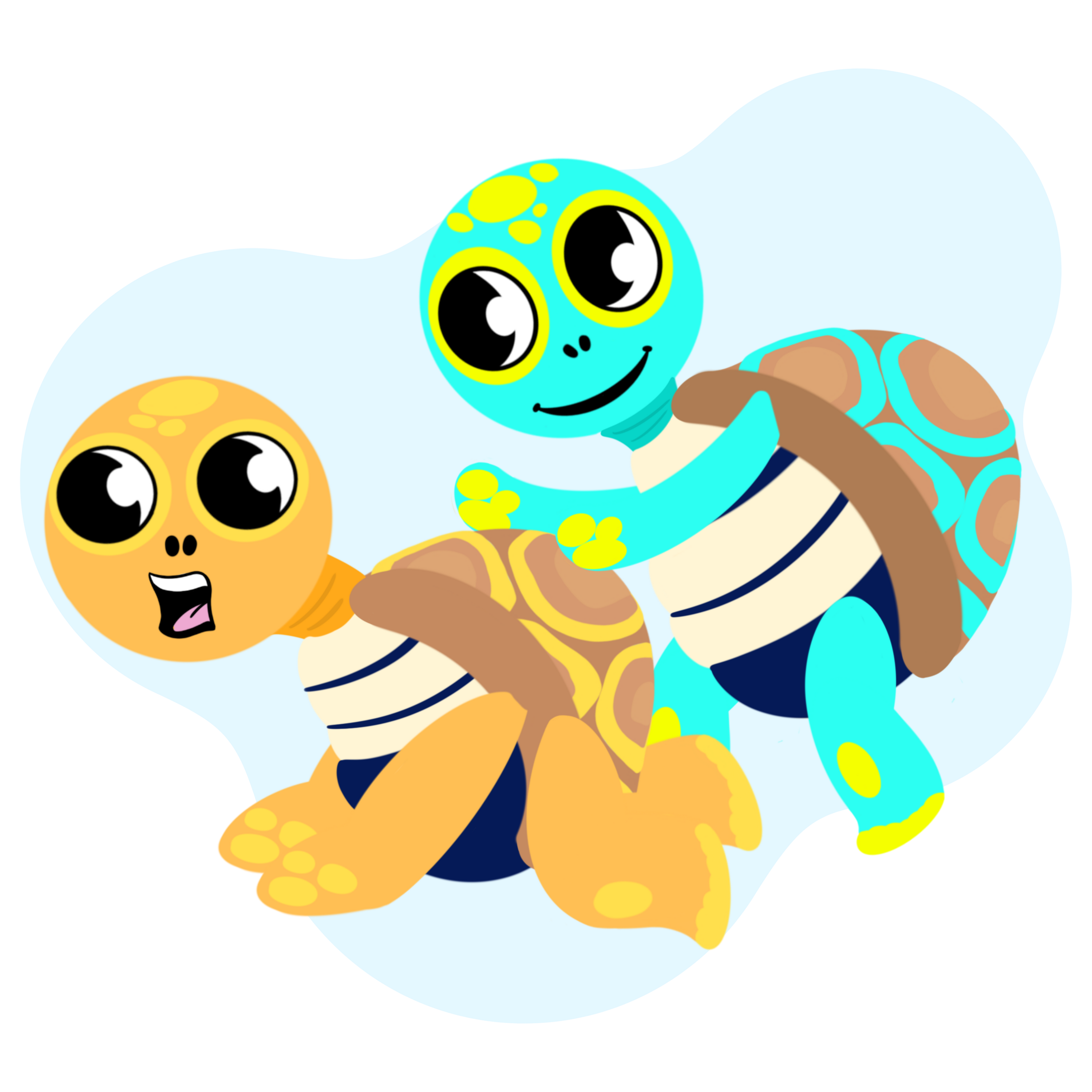 Illustration Arthur la Tortue accompagnant les témoignages d'enseignants et parents sur les kits pédagogiques EVAR maternelle