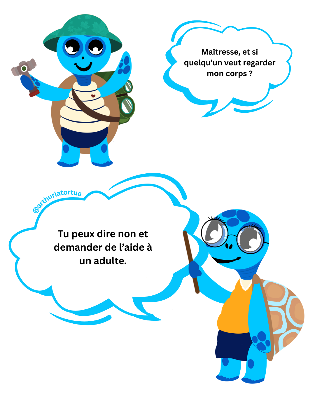 Illustration Arthur la Tortue – comprendre les grandes étapes de la vie : grossesse et naissance expliquées aux enfants de maternelle, EVAR